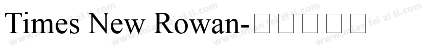 Times New Rowan字体转换